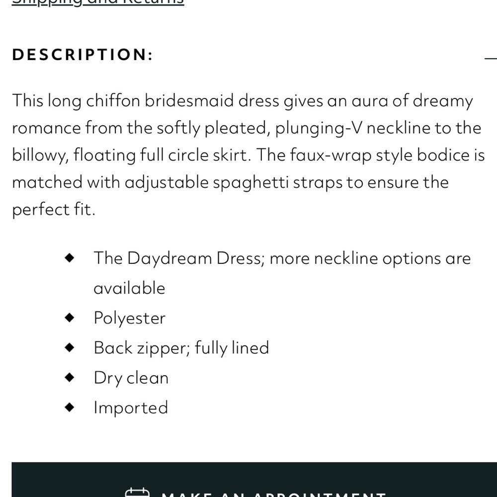 Women's David’s Bridal Chiffon The Daydream Dress V-Neck Bridesmaid Formal Dress - Picture 13 of 15